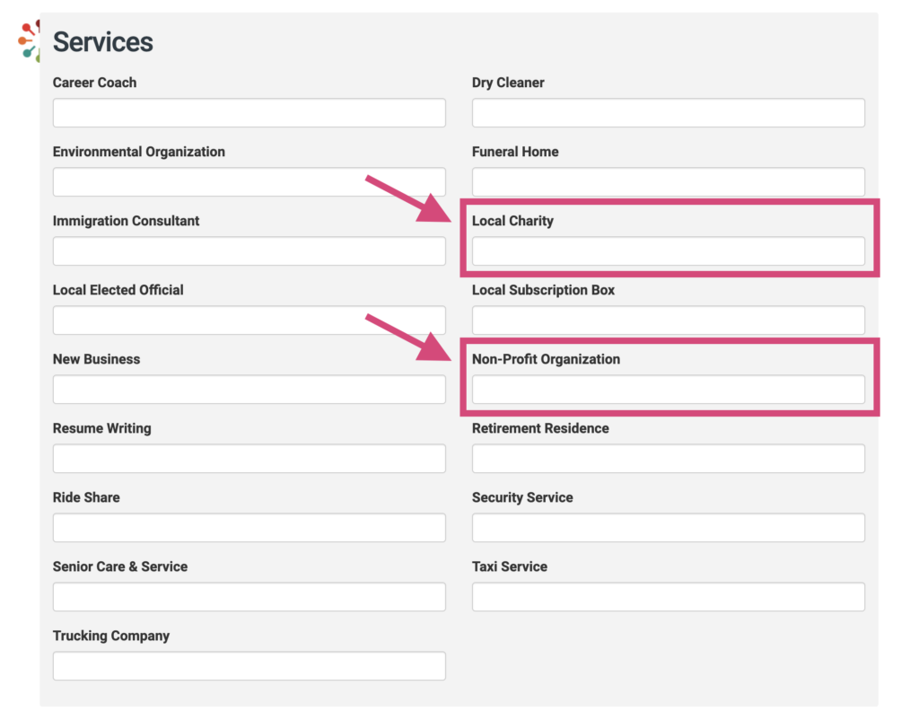 screenshot showing where the categories are to vote for FNESS